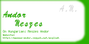 andor meszes business card